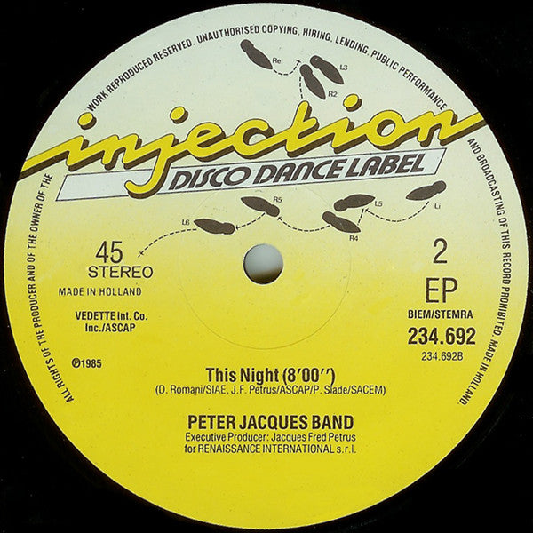 Peter Jacques Band : Going Dancin' Down The Street (12", EP, Maxi)