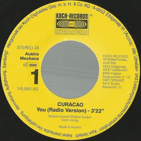 Curacao : You (7", Single)