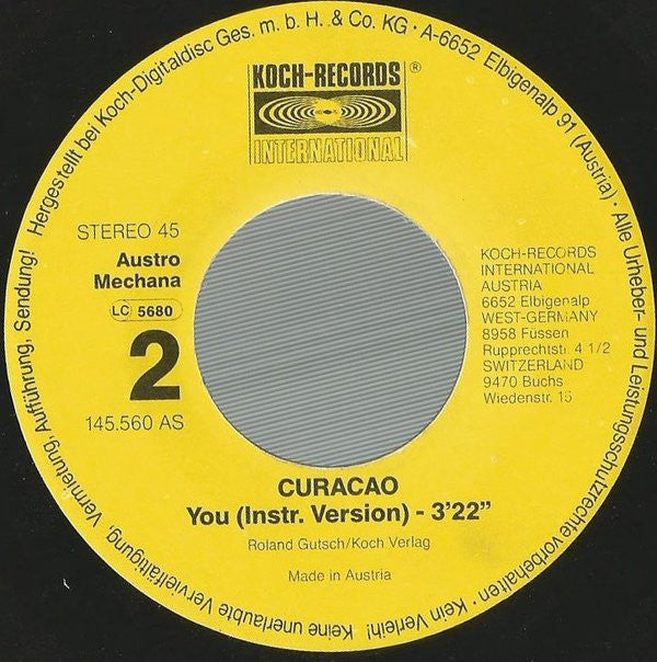 Curacao : You (7", Single)