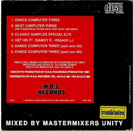 Mastermixers Unity : Dance Computer 3 - The Original (CD, Maxi)