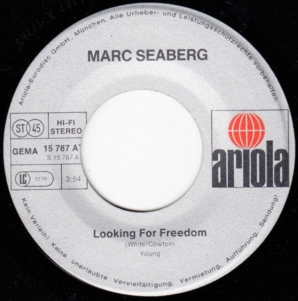 Marc Seaberg : Looking For Freedom (7", Single)