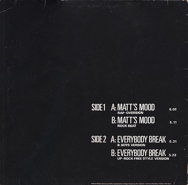The Breekout Krew : Matt's Mood (12")