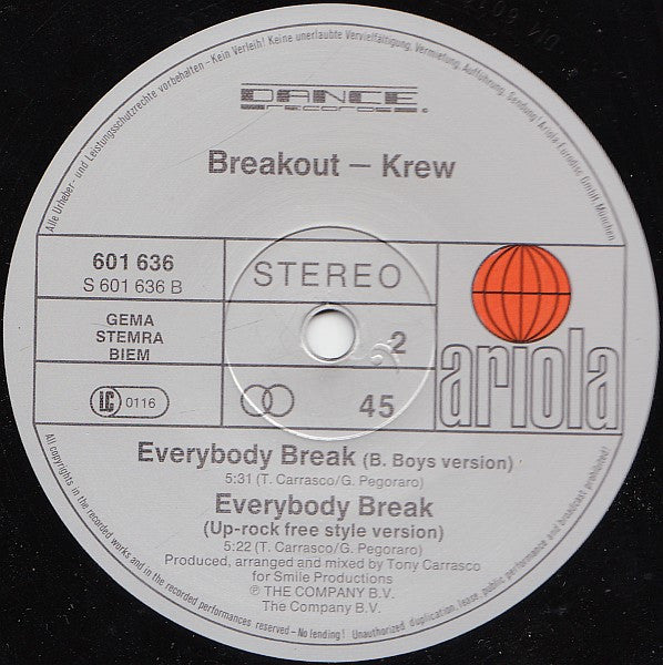 The Breekout Krew : Matt's Mood (12")