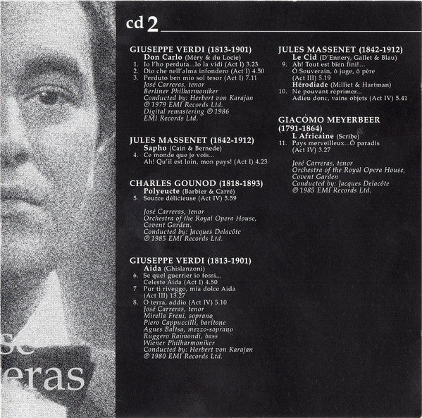 José Carreras : Great Opera Tenors (2xCD, Comp)