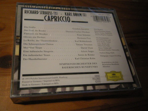 Richard Strauss - Gundula Janowitz · Tatiana Troyanos · Peter Schreier · Dietrich Fischer-Dieskau · Karl Ridderbusch · Hermann Prey · Symphonie-Orchester Des Bayerischen Rundfunks · Karl Böhm : Capriccio (2xCD, Album, RE)