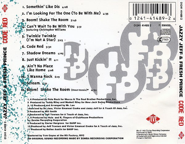 DJ Jazzy Jeff & The Fresh Prince : Code Red (CD, Album)
