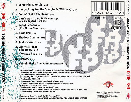 DJ Jazzy Jeff & The Fresh Prince : Code Red (CD, Album)