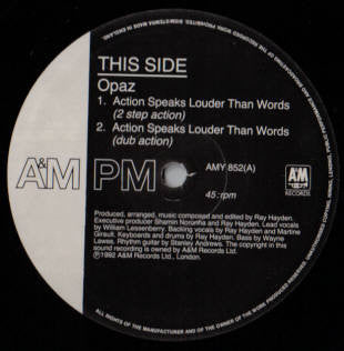 Opaz : Action Speaks Louder Than Words (2 Step Action) (12")