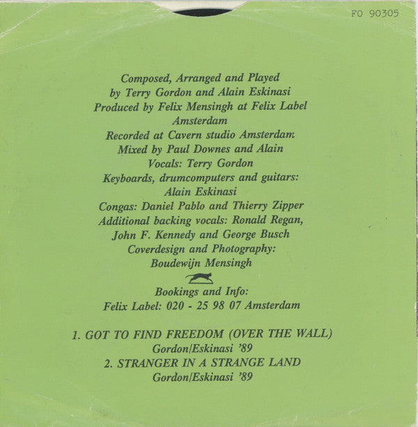 Terry Gordon (2) And  Alain Eskinasi : Got To Find Freedom (Over The Wall) (7")