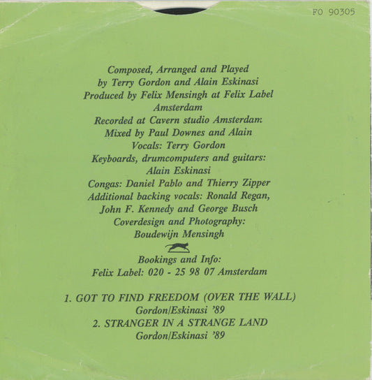 Terry Gordon (2) And  Alain Eskinasi : Got To Find Freedom (Over The Wall) (7")