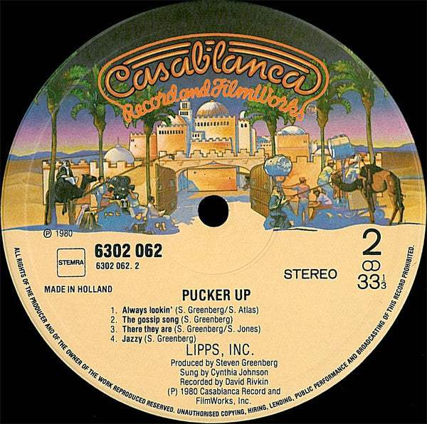 Lipps, Inc. : Pucker Up (LP, Album)