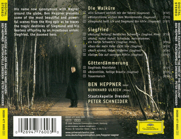 Richard Wagner, Ben Heppner, Burkhard Ulrich (2), Peter Schneider (6), Staatskapelle Dresden : Excerpts From "The Ring Of The Nibelung" (CD, Album)