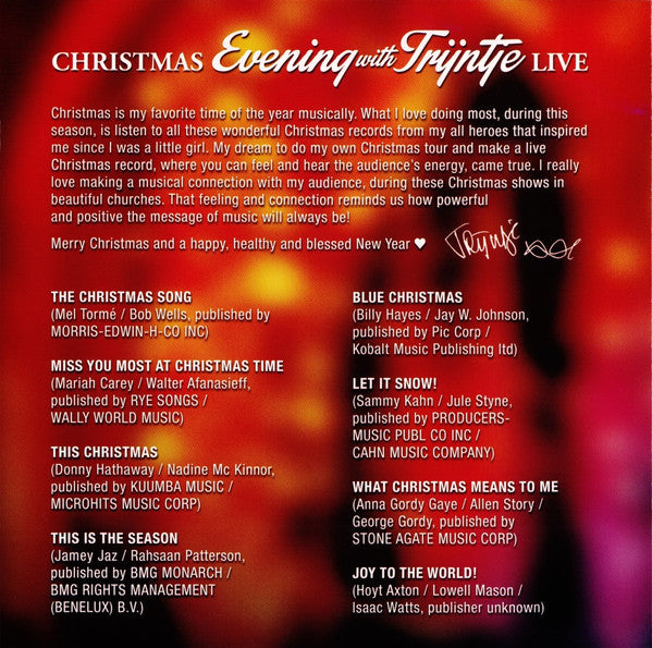 Trijntje Oosterhuis : Christmas Evening With Trijntje (Live) (CD, Album)