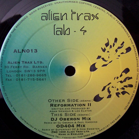 Lab 4 : Reformation II (12")