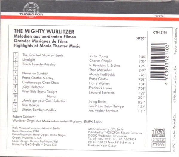 Robert Ducksch : The Mighty Wurlitzer (CD, Album)