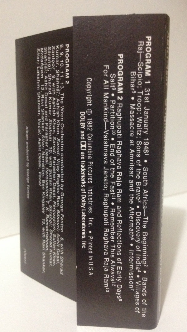 Ravi Shankar, George Fenton : Gandhi - Music From The Original Motion Picture Soundtrack (Cass)