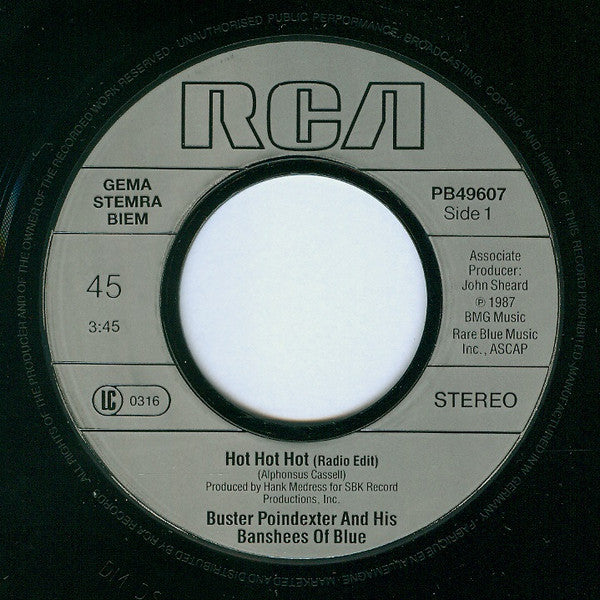 Buster Poindexter And His Banshees Of Blue : Hot Hot Hot (7", Single)