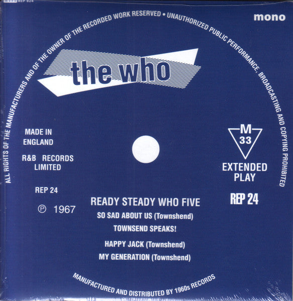 The Who : Ready Steady Who Five (7", EP, Mono, Unofficial)