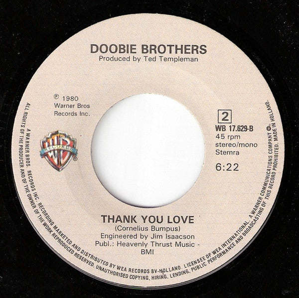 The Doobie Brothers : Real Love (7", Single)