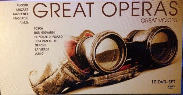 Giacomo Puccini, Wolfgang Amadeus Mozart, Jules Massenet, Pietro Mascagni : Great Operas - Great Voices (10xDVD-V, Comp, PAL, Reg)