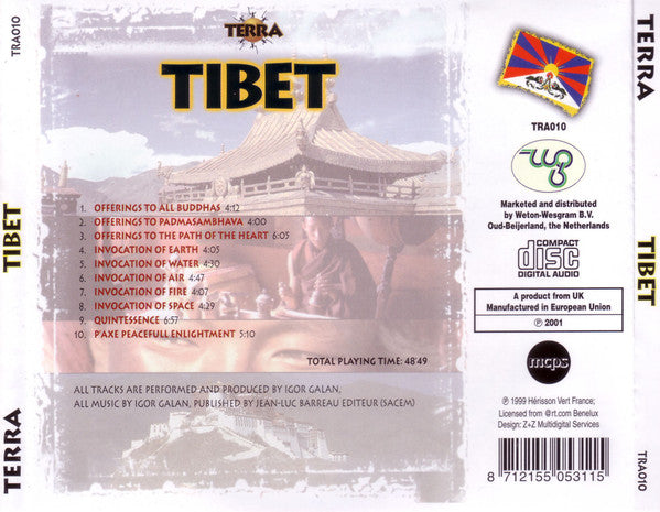 Igor Galan : Tibet (CD, Album, RE)
