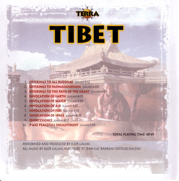 Igor Galan : Tibet (CD, Album, RE)