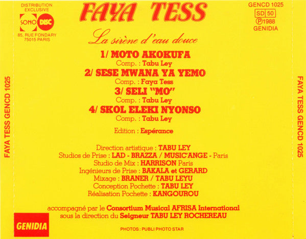 Faya Tess par le Tabu Ley Rochereau et Orchestre Afrisa L'International : Moto Akokufa (CD)