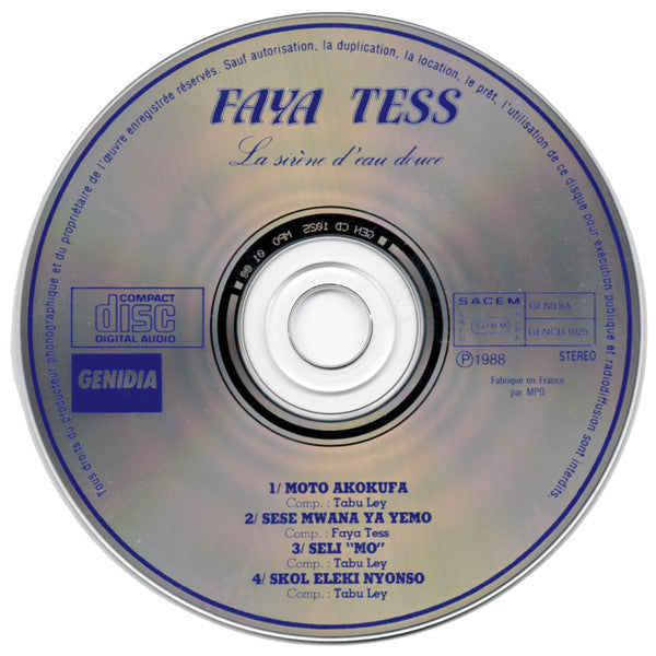 Faya Tess par le Tabu Ley Rochereau et Orchestre Afrisa L'International : Moto Akokufa (CD)