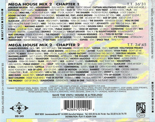 Various : Mega House Mix 2 (Axis Megamix '93) (CD, Mixed)
