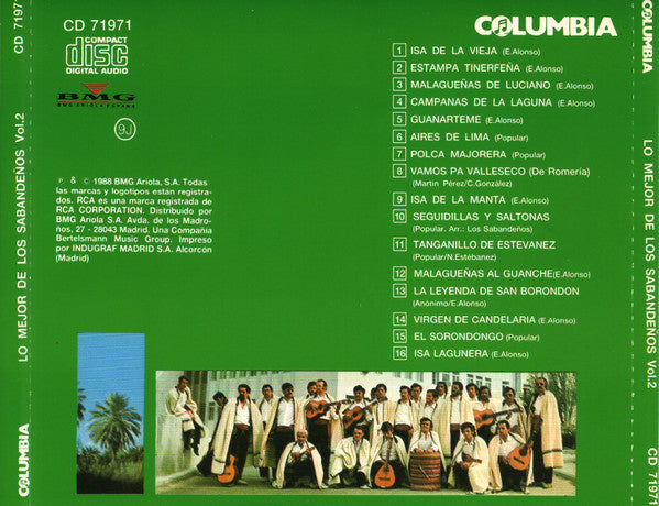 Los Sabandeños : Lo Mejor de Los Sabandeños Vol. 2 (CD, Album, Comp)