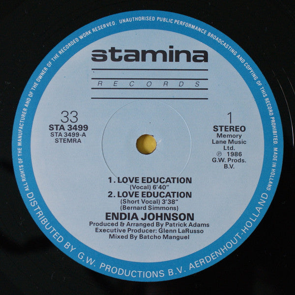 Endia Johnson : Love Education (12")