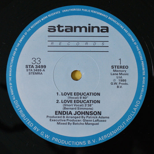 Endia Johnson : Love Education (12")