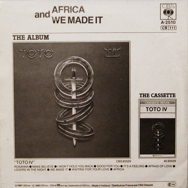 Toto : Africa (7", Single)