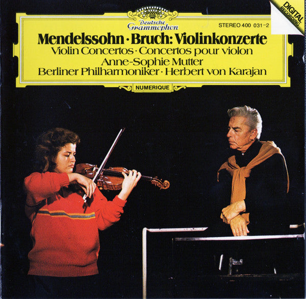 Felix Mendelssohn-Bartholdy • Max Bruch - Anne-Sophie Mutter · Berliner Philharmoniker · Herbert von Karajan : Violinkonzerte (CD, RE)