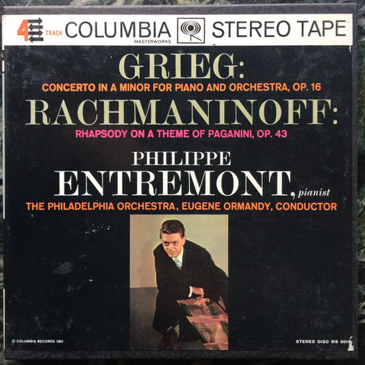 Edvard Grieg, Sergei Vasilyevich Rachmaninoff - Philippe Entremont, The Philadelphia Orchestra, Eugene Ormandy : Concerto & Rhapsody (Reel, 4tr Stereo, 7" Reel)