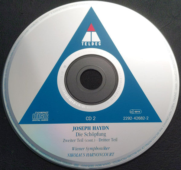 Joseph Haydn / Edita Gruberova, Josef Protschka, Robert Holl, Arnold Schoenberg Chor, Wiener Symphoniker, Nikolaus Harnoncourt : Die Schöpfung = The Creation = La Création (2xCD, Album, RE)