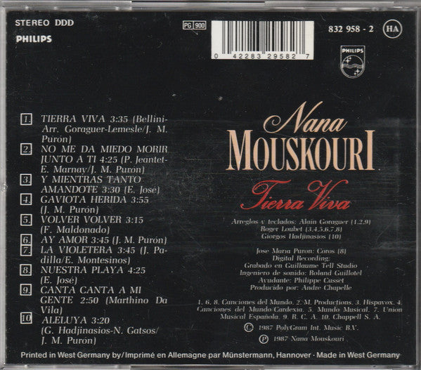 Nana Mouskouri : Tierra Viva (CD, Album, RE)