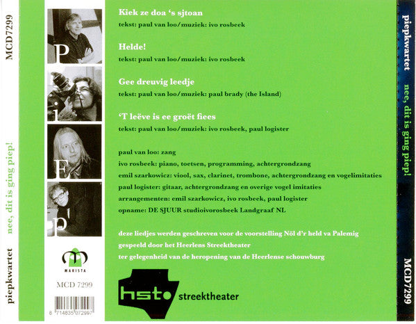 Piepkwartet : Nee, Dit Is Ging Piep! (CD)