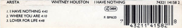 Whitney Houston : I Have Nothing (CD, Maxi)