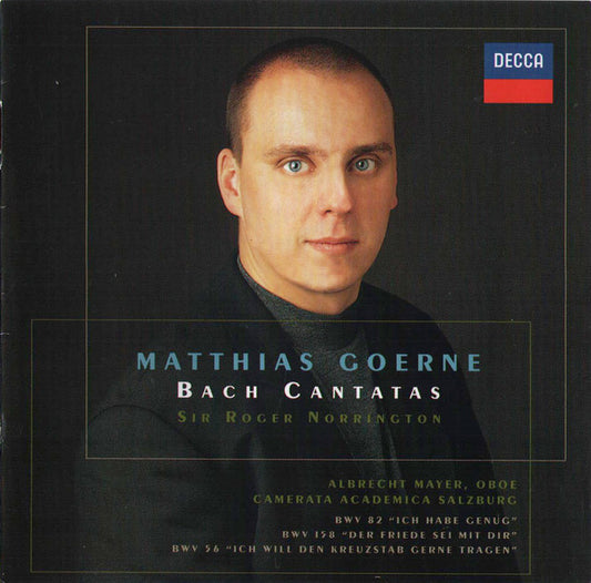 Matthias Goerne, Johann Sebastian Bach, Roger Norrington, Camerata Academica Salzburg : Bach Cantatas BWV 82, 158 & 56 (CD, Album)