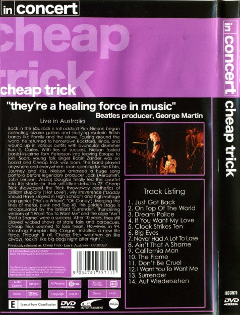 Cheap Trick : In Concert (DVD-V, RE, PAL)