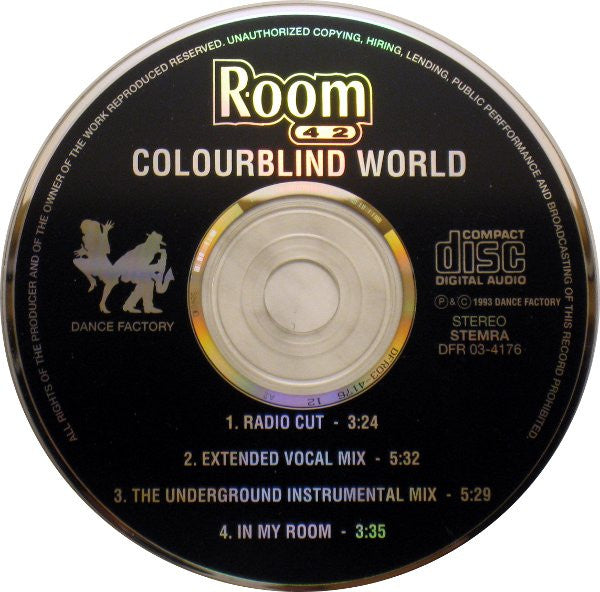 Room 42 : Colourblind World (CD, Maxi)