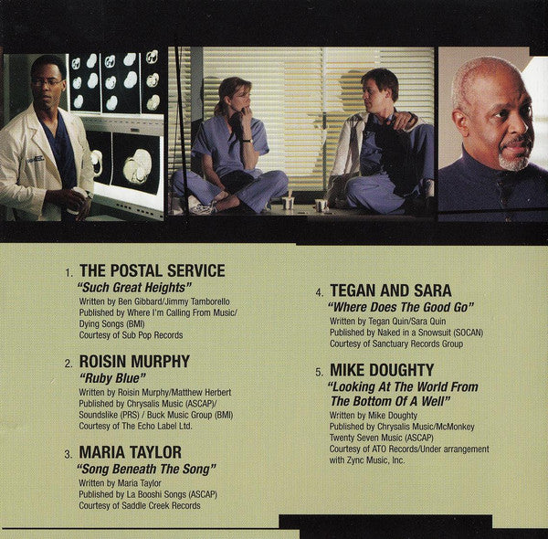 Various : Grey's Anatomy - Original Soundtrack (CD, Comp)