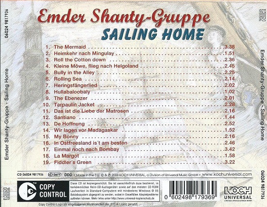 Emder Shanty-Gruppe : Sailing Home (CD, Album)