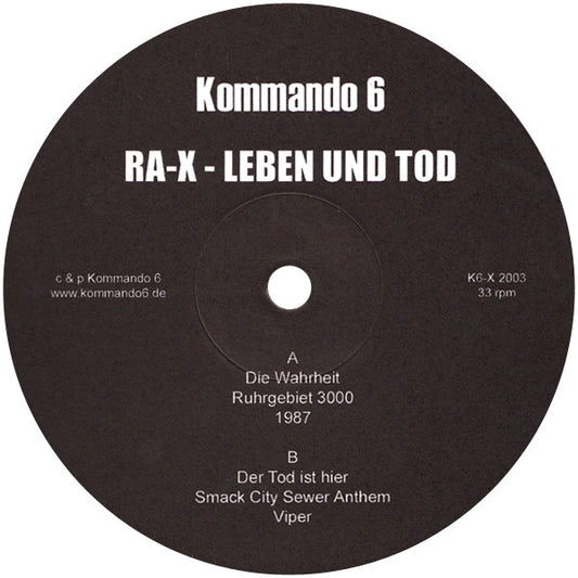 Ra-X : Leben Und Tod (12")