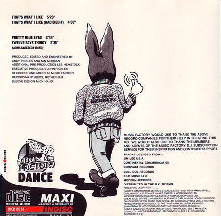 Jive Bunny And The Mastermixers : That's What I Like (CD, Maxi)