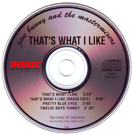 Jive Bunny And The Mastermixers : That's What I Like (CD, Maxi)