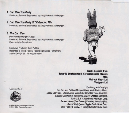 Jive Bunny And The Mastermixers : Can Can You Party (CD, Maxi)