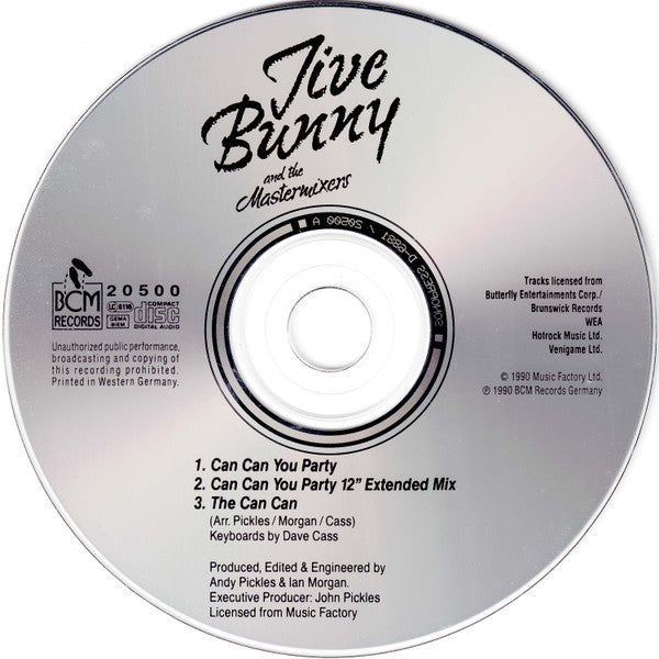 Jive Bunny And The Mastermixers : Can Can You Party (CD, Maxi)