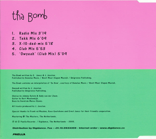 Tha Bomb : Tha Bomb (CD, Maxi)